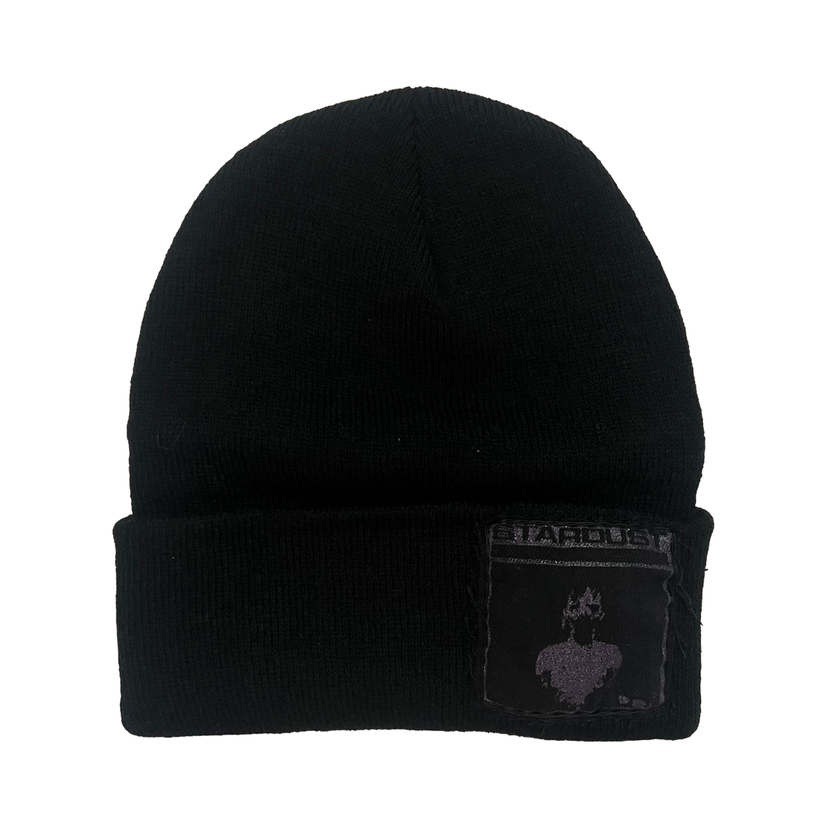Stardust Patch Cuffed Beanie Mask 023 Black / Purple Shimmer