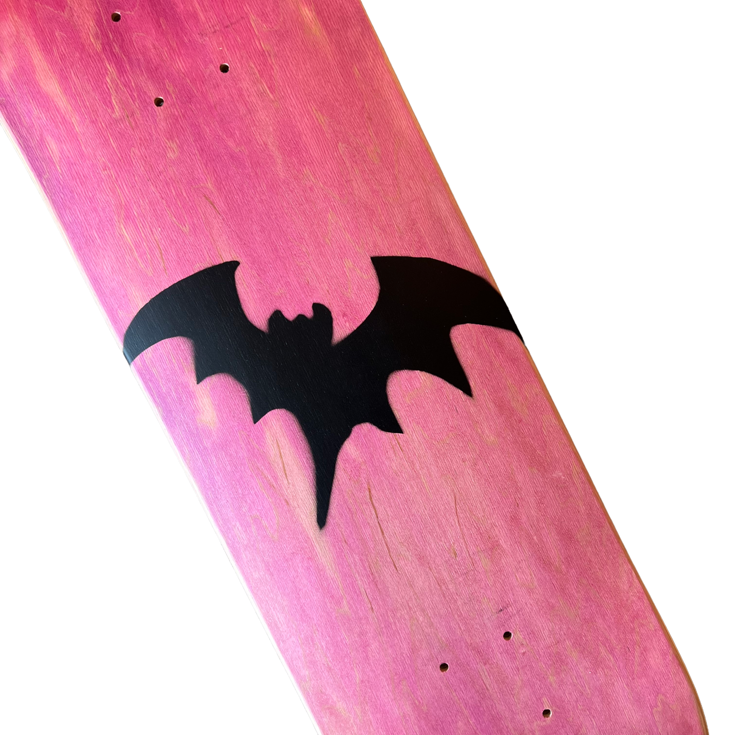 Stardust Pink Veneer / Matte Black Bat Deck 041 8.5" (Standard Cut)