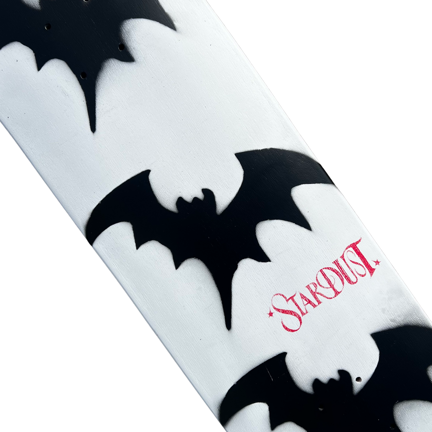 Stardust Tri-Bat Wanderlust Deck 048 8.5" (Full Cut) Flat White / Flat Black / Bright Red