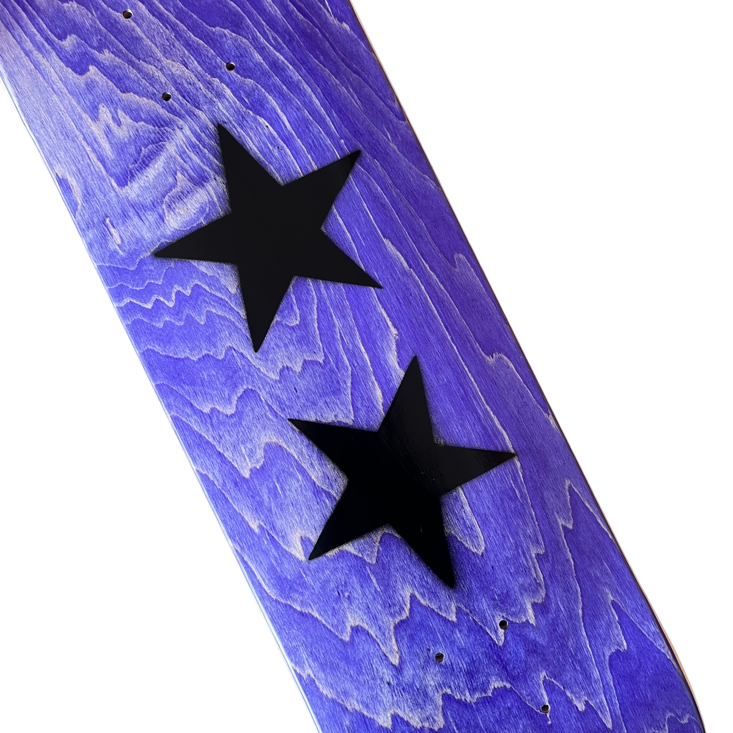 Stardust Matte Black Stars Twin Tip Deck 8.25" Purple Veneer