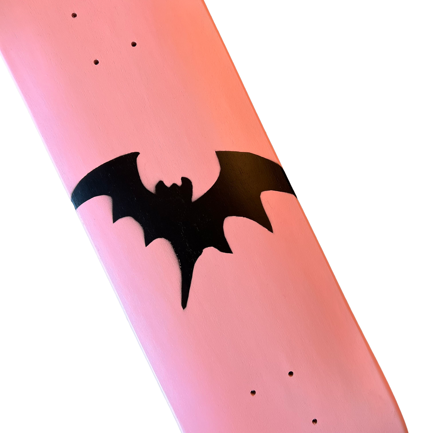 Stardust Soft Pink / Matte Black Bat Deck 041 8.25" (Full Cut)