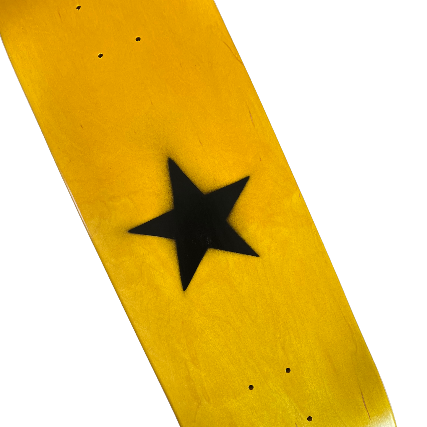 Stardust Matte Black Star Egg Shaped Deck 8.75" Yellow Veneer