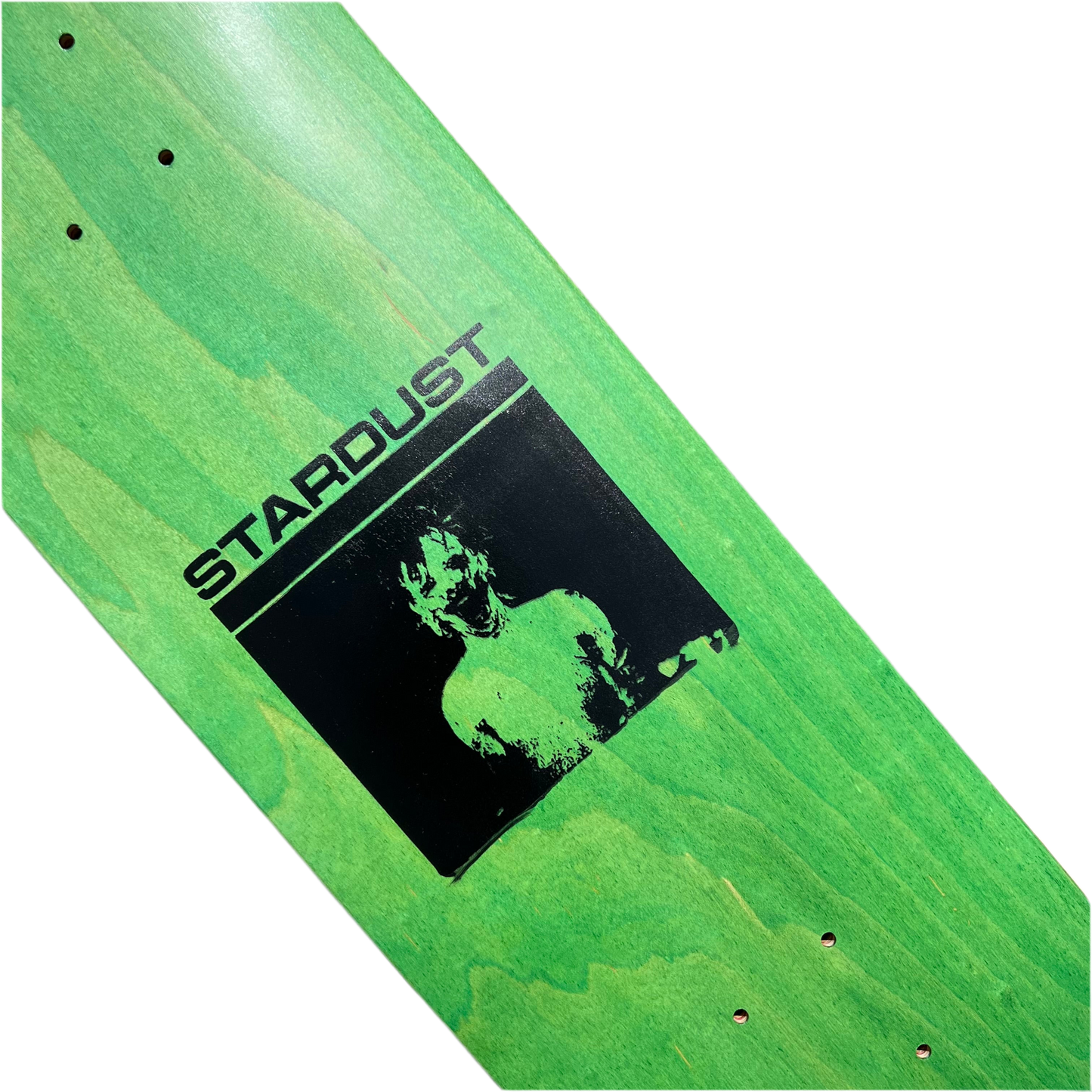 Stardust "Mask" Deck 023 8.375" Green Veneer / Matte Black (Full Cut) (Screenprinted)