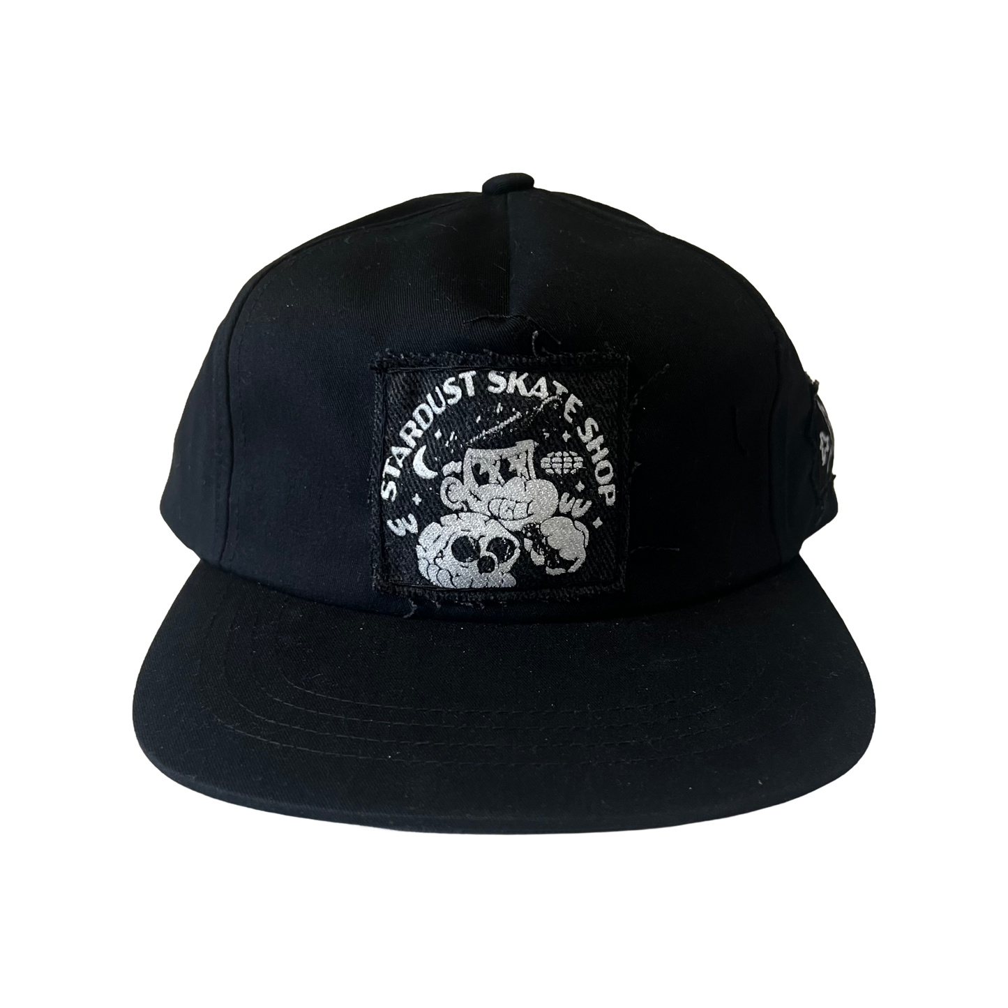 Stardust Patch Mash Ups Snapback Hat Raver 011 & Cramps Text 044 Black / White