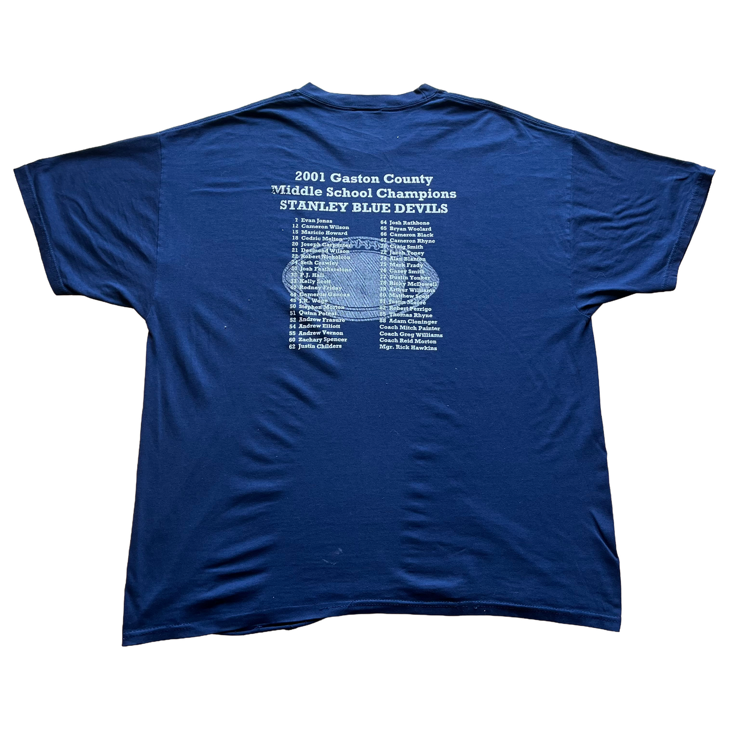 Vintage 2001 Stanley Blue Devils County Champs Tee - Large - Navy