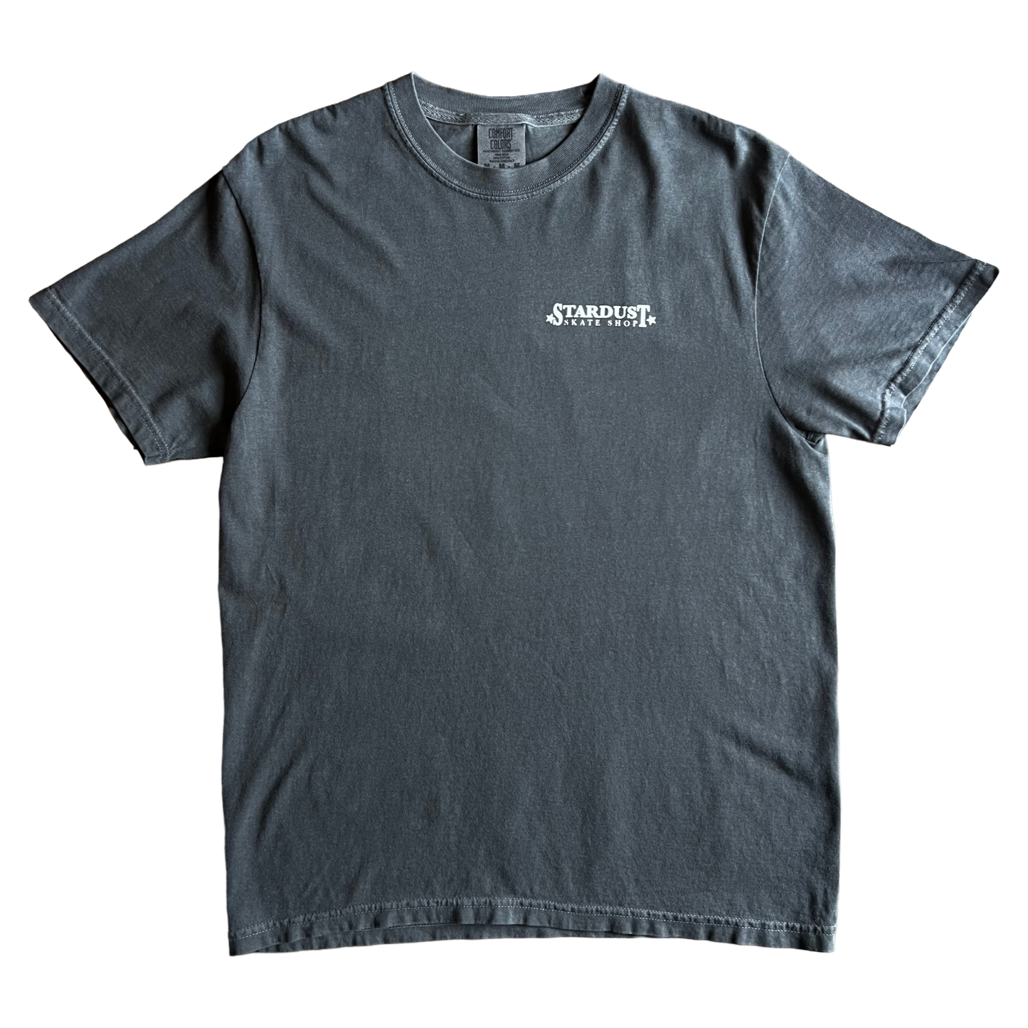 Stardust "Goth Girl" Garment-Dyed Tee 033.3 Pepper / White