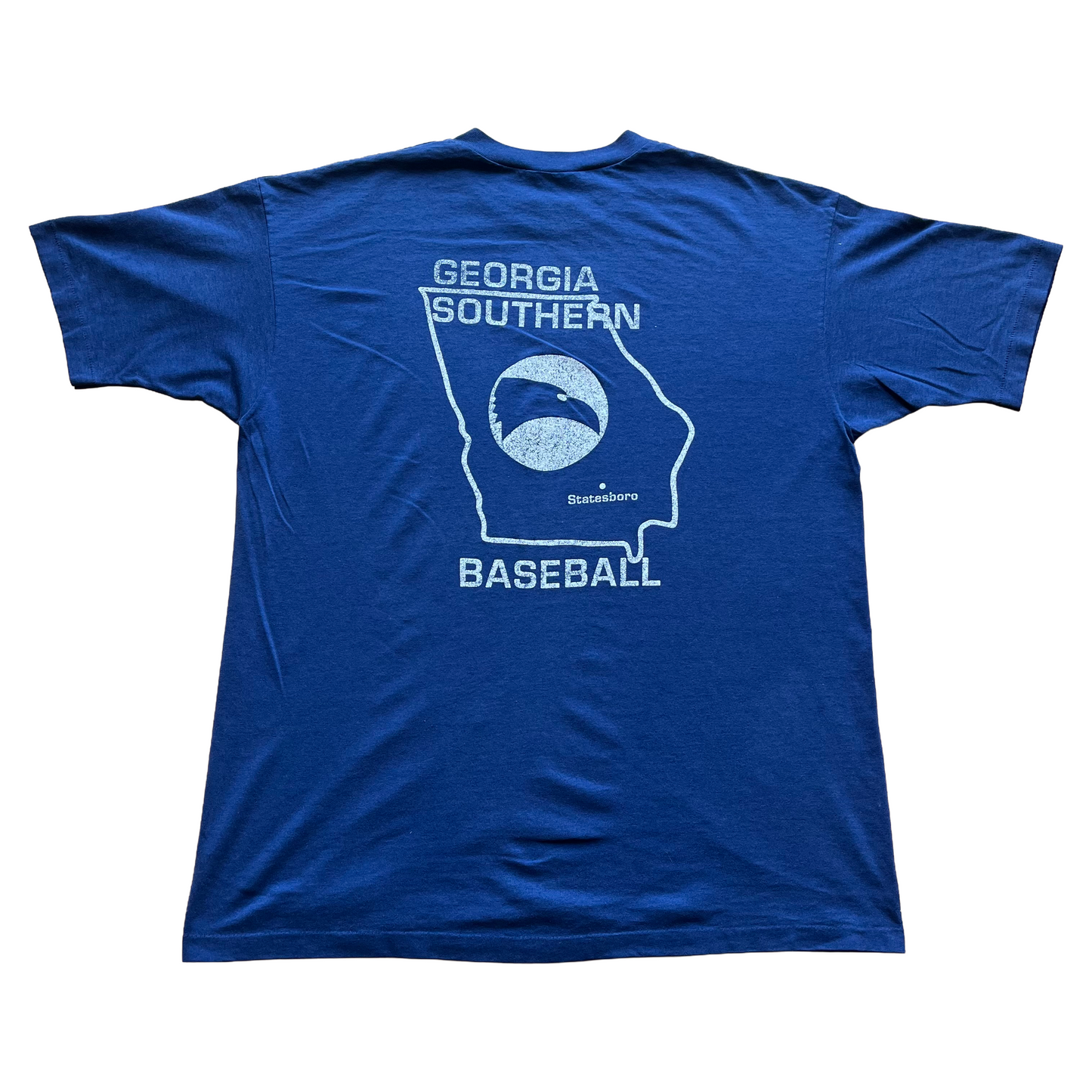 Vintage 1990s Georgia Southern Baseball Tee - Large - Navy
