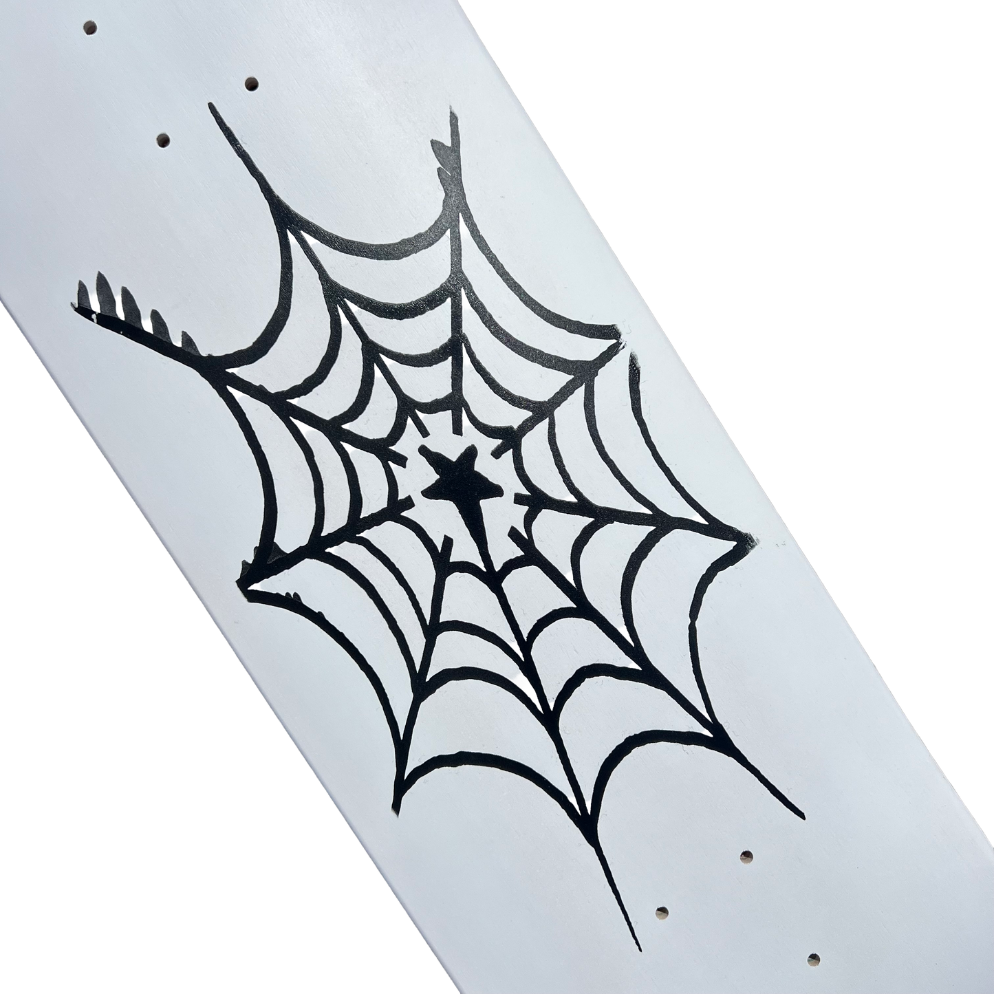 Stardust Spider Web Deck 042 8.75" Full Matte White / Matte Black (Full Cut)