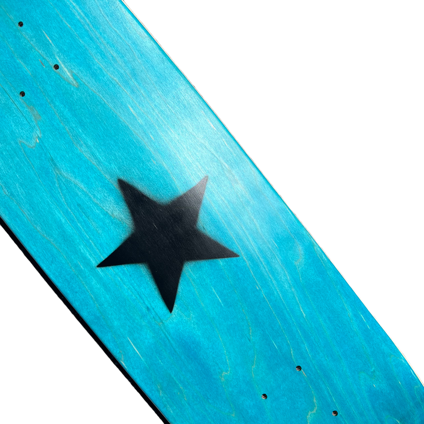 Stardust Matte Black Star Egg Shaped Deck 9.0" Blue Stain