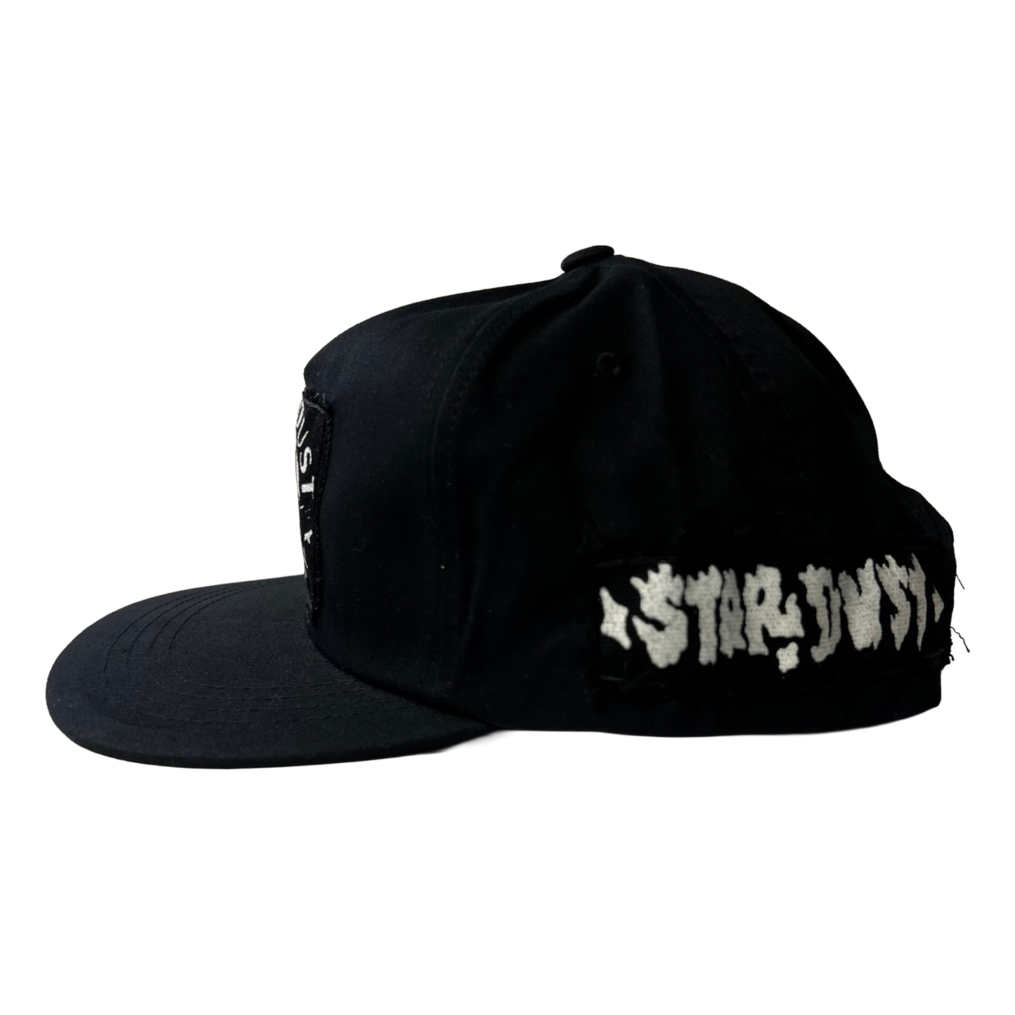 Stardust Patch Mash Ups Snapback Hat Felix 012 & Devil Man Text 047 Black / White