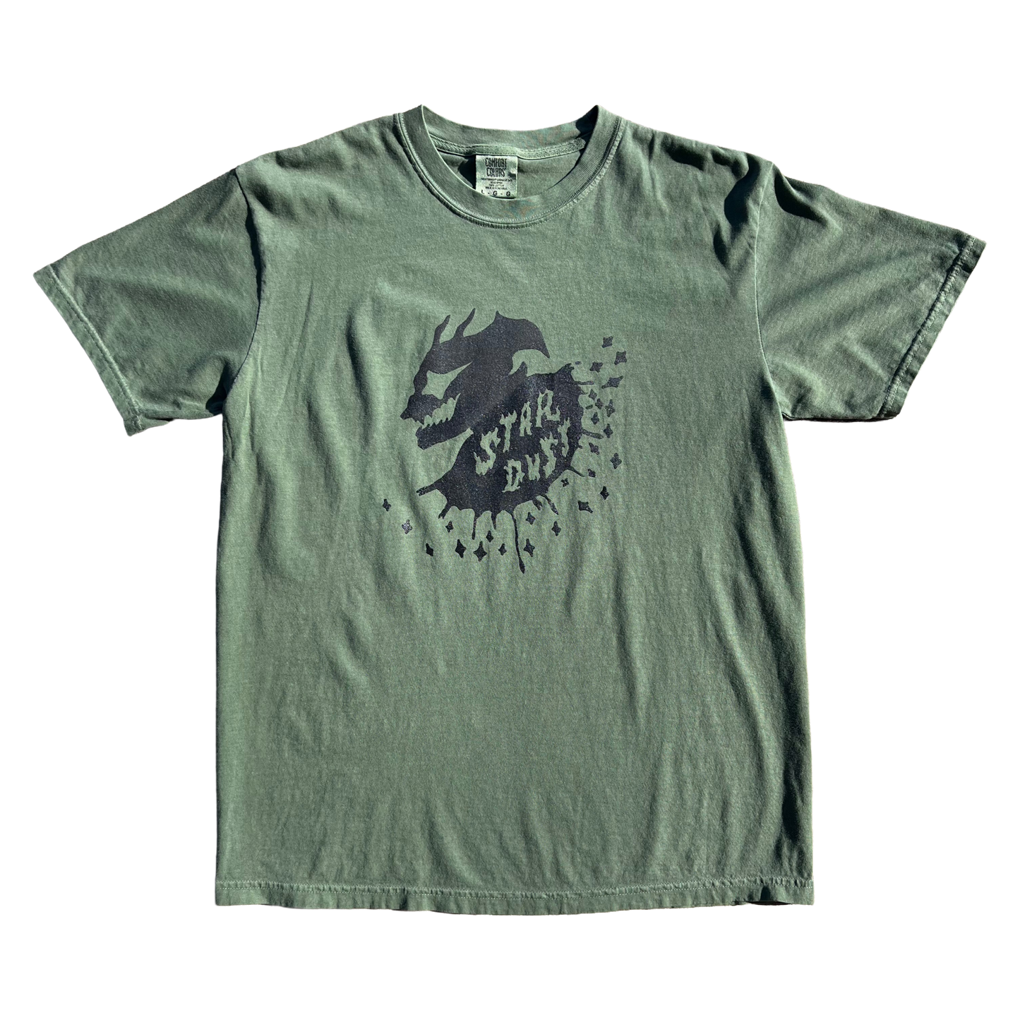 Stardust Skate Shop Devil Man Tee 018 Moss Green / Black