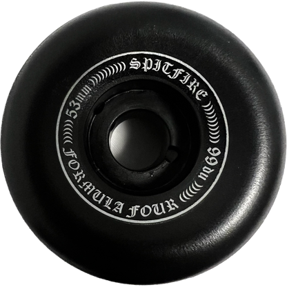 Spitfire Formula Four OG Classic 53mm 99d Set Of 4 Skateboard Wheels Black