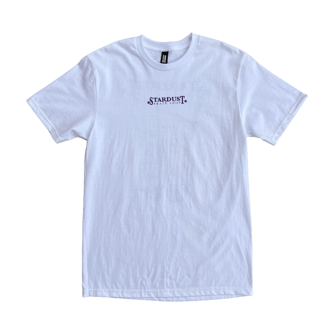 Stardust Skate Shop "Ballerina" Short Sleeve Hammer Tee 034 White / Purple Shimmer / Black