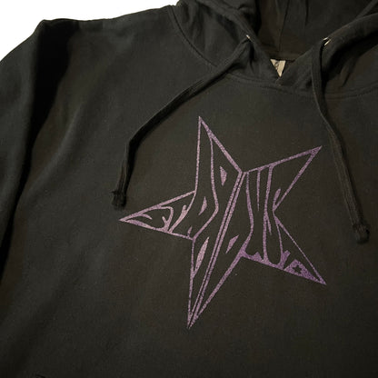 Stardust Skate Shop Purple Shimmer Star Hoody 026 Black