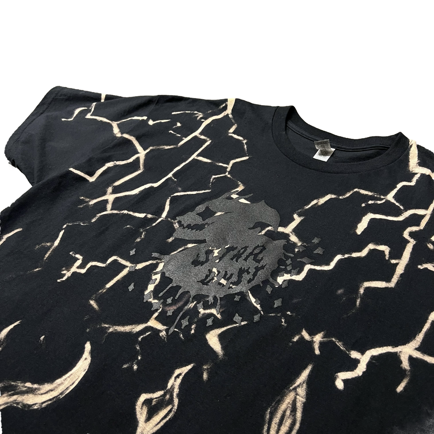 Stardust Devil Man 1/1 Experiment 004 Tee 018 Bleach Painted Black / Black