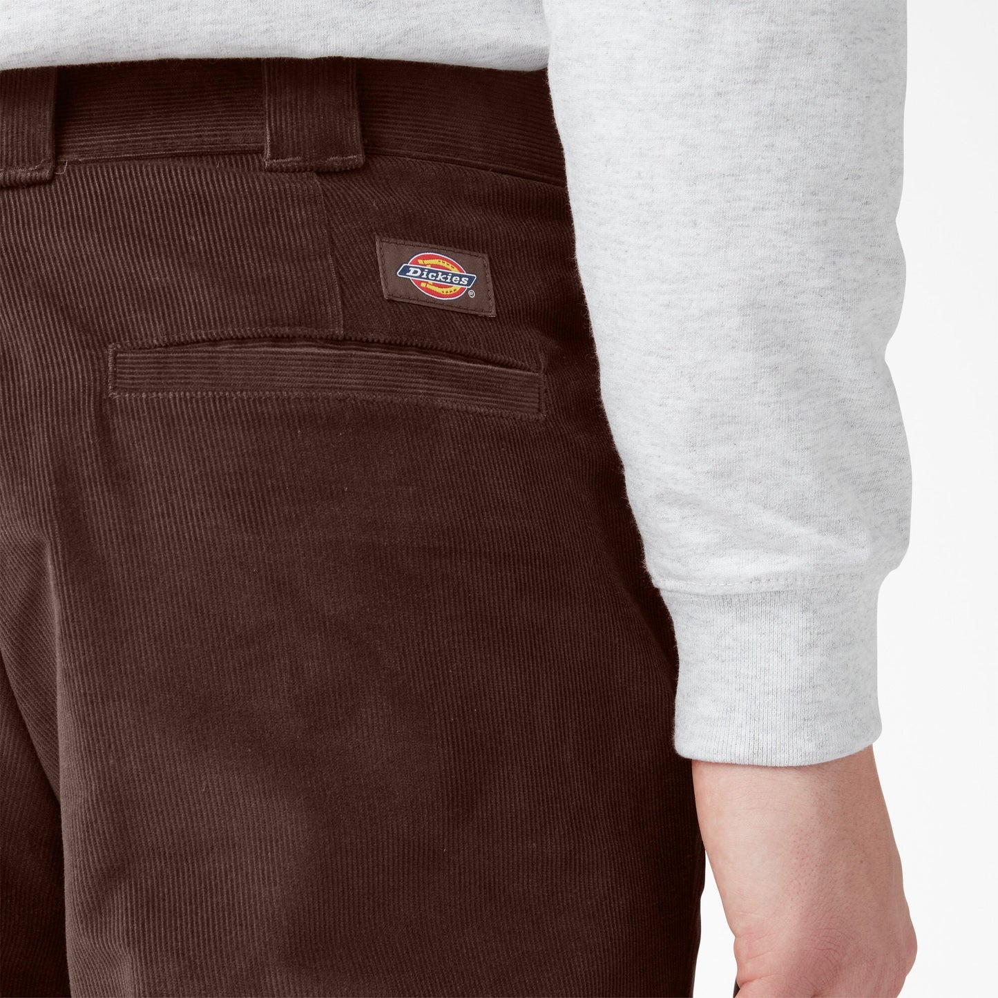 Dickies Regular Fit Flat Front Corduroy Pants Chocolate Brown