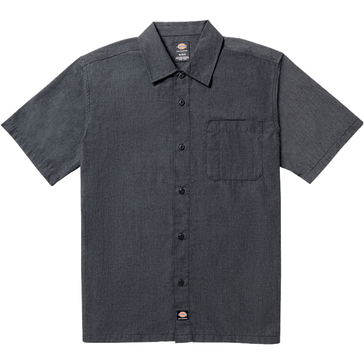 Dickies Skateboarding Waynesboro Short Sleeve Shirt Black Chambray