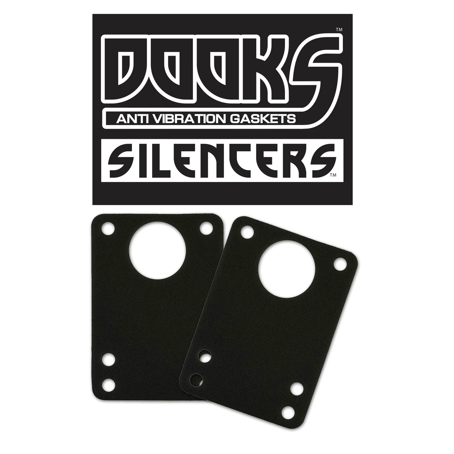 Dooks Silencers Anti-Vibration Gaskets Shock Pad Set 1/16" Black