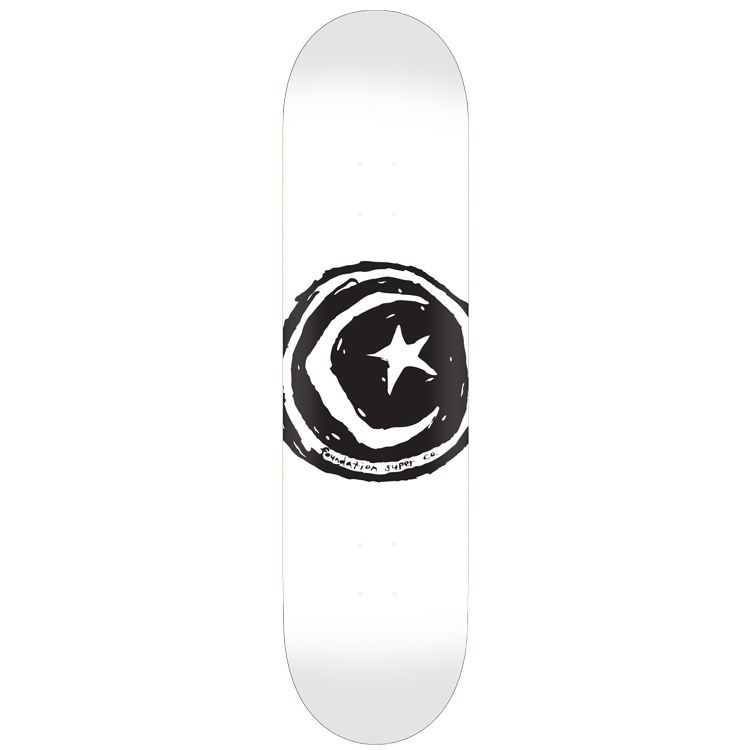 Foundation Star & Moon Deck 8.38" White / Black