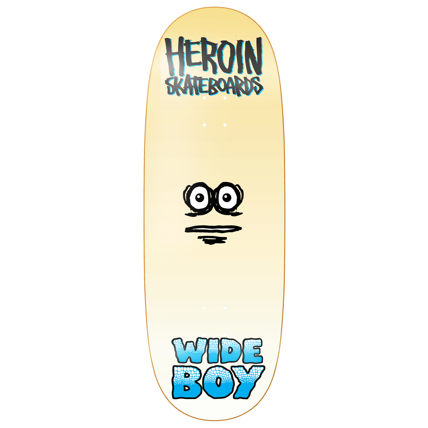Heroin Wide Boy Face Symmetrical Egg Shaped Deck 10.75"