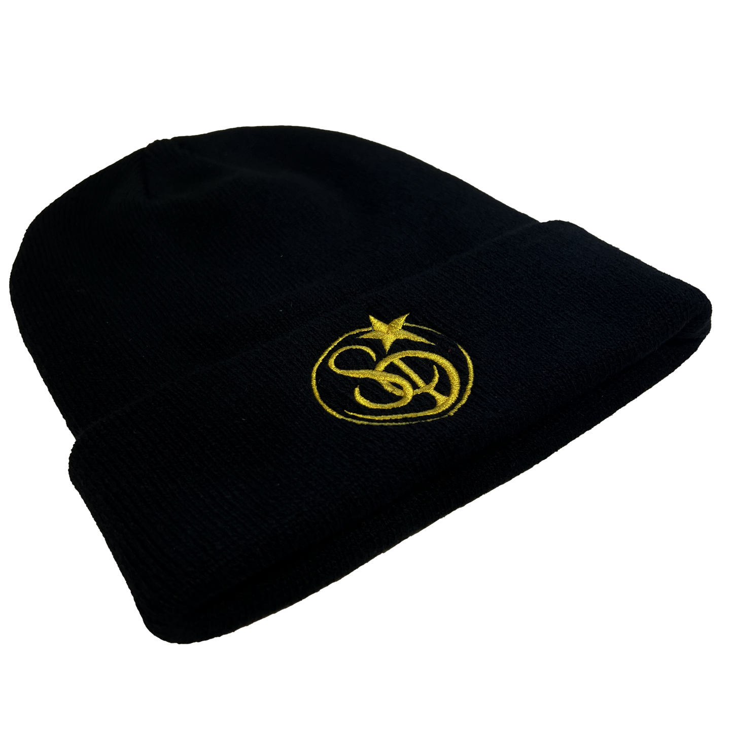 Stardust Wanderlust Lettermark Cuffed Beanie 004 Black / Gold