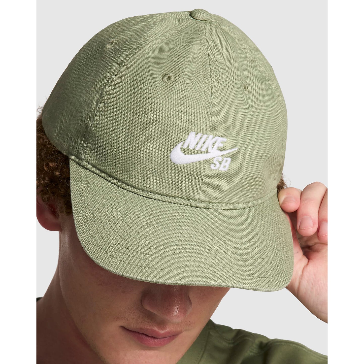 Nike SB Club Unstructured Skate Cap Oil Green / White