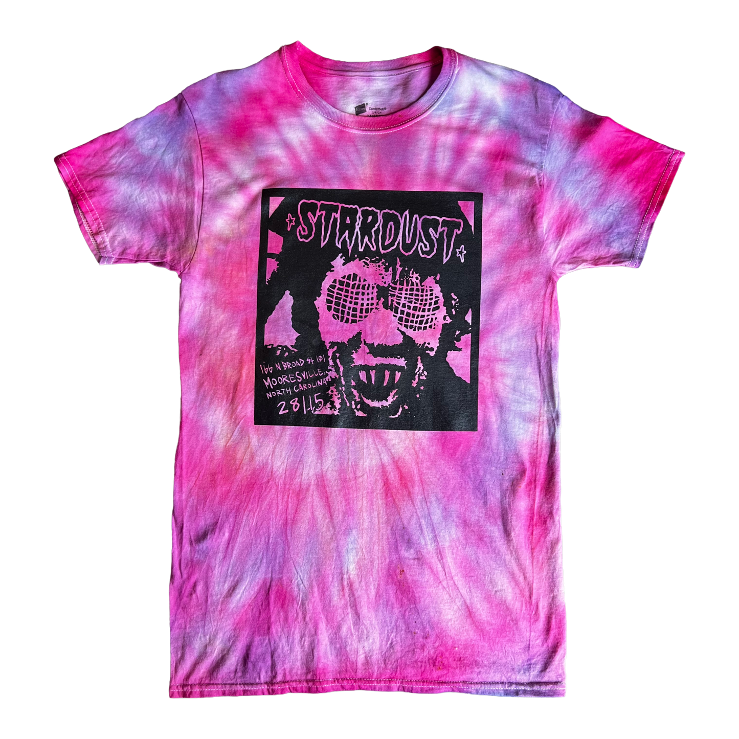 Stardust Skate Shop Human Fly 2.0 Tee 025 Pink - Purple Tie Dye / Black - Small