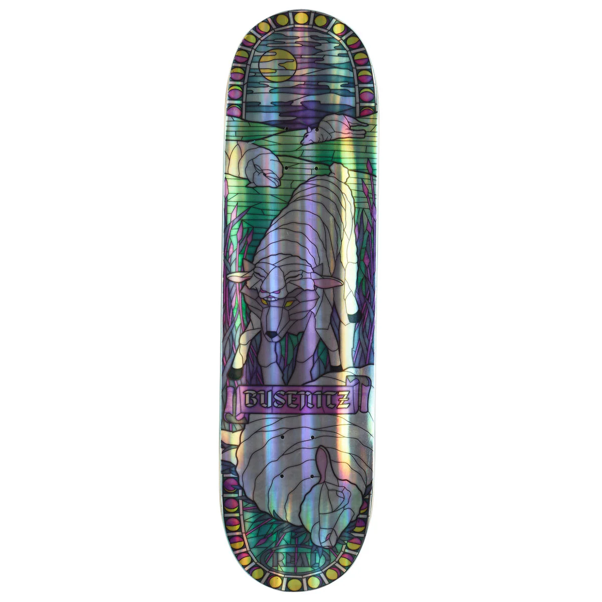 Real Dennis Busenitz Holographic Foil Cathedral Deck 8.38" (DLXSF Shape #?)