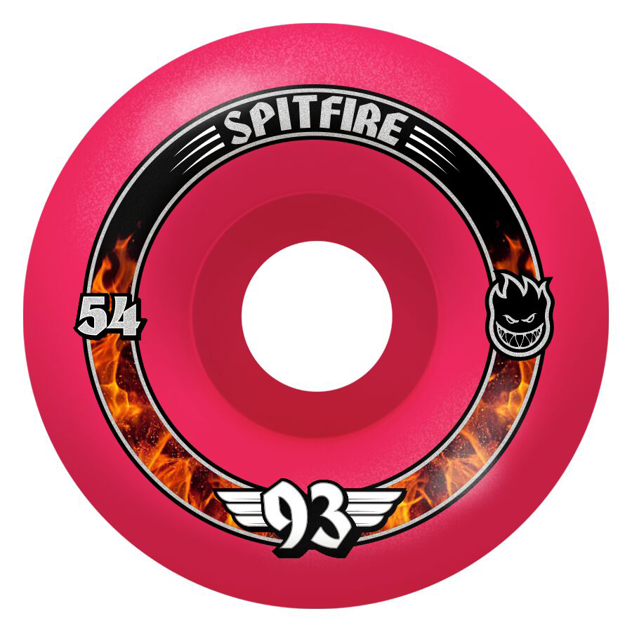 Spitfire Formula Four Radials 54mm 93d Set Of 4 Skateboard Wheels Pink