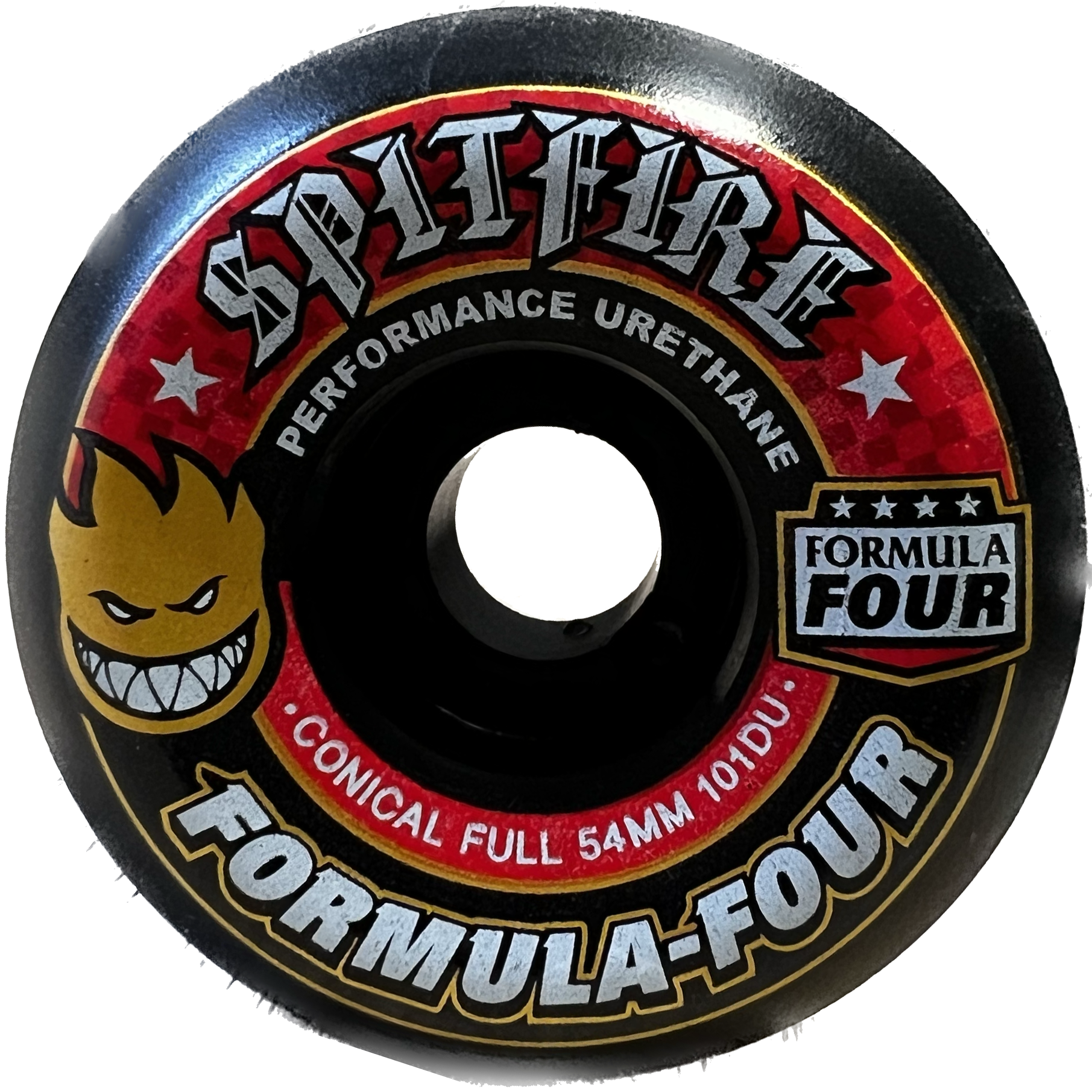 Spitfire Formula Four Conical Full 54mm 101d Set Of 4 Skateboard Wheels Black