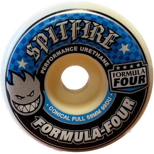 Spitfire Formula Four Conical Full 58mm 99d Set Of 4 Skateboard Wheels