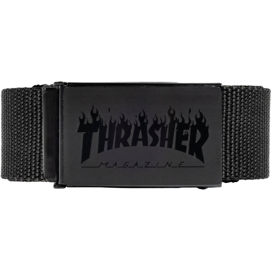 Thrasher Flame Web Belt Black