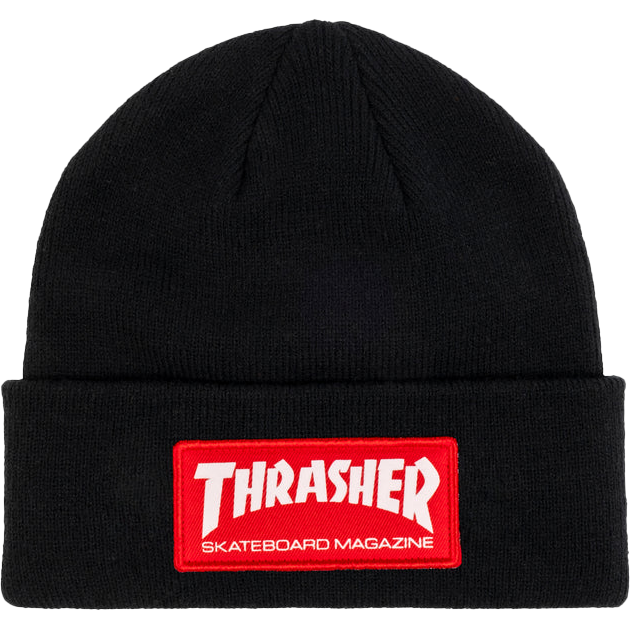 Thrasher Skate Mag Patch Beanie Black