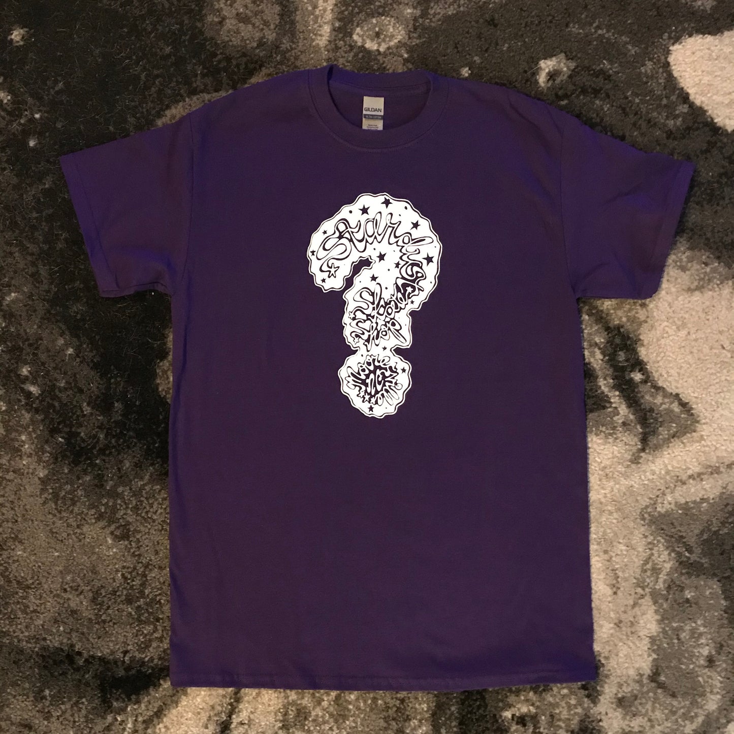 Stardust Uncertainty Tee 002 Purple / White