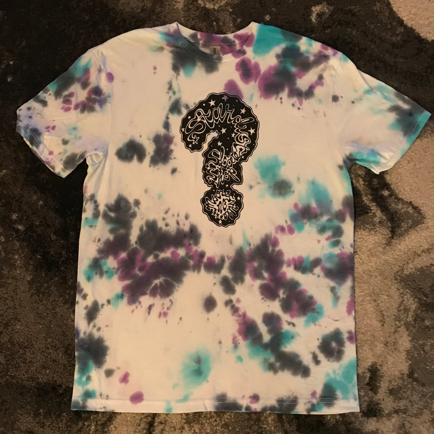 Stardust Uncertainty Tee 002 Tie Dye / Black