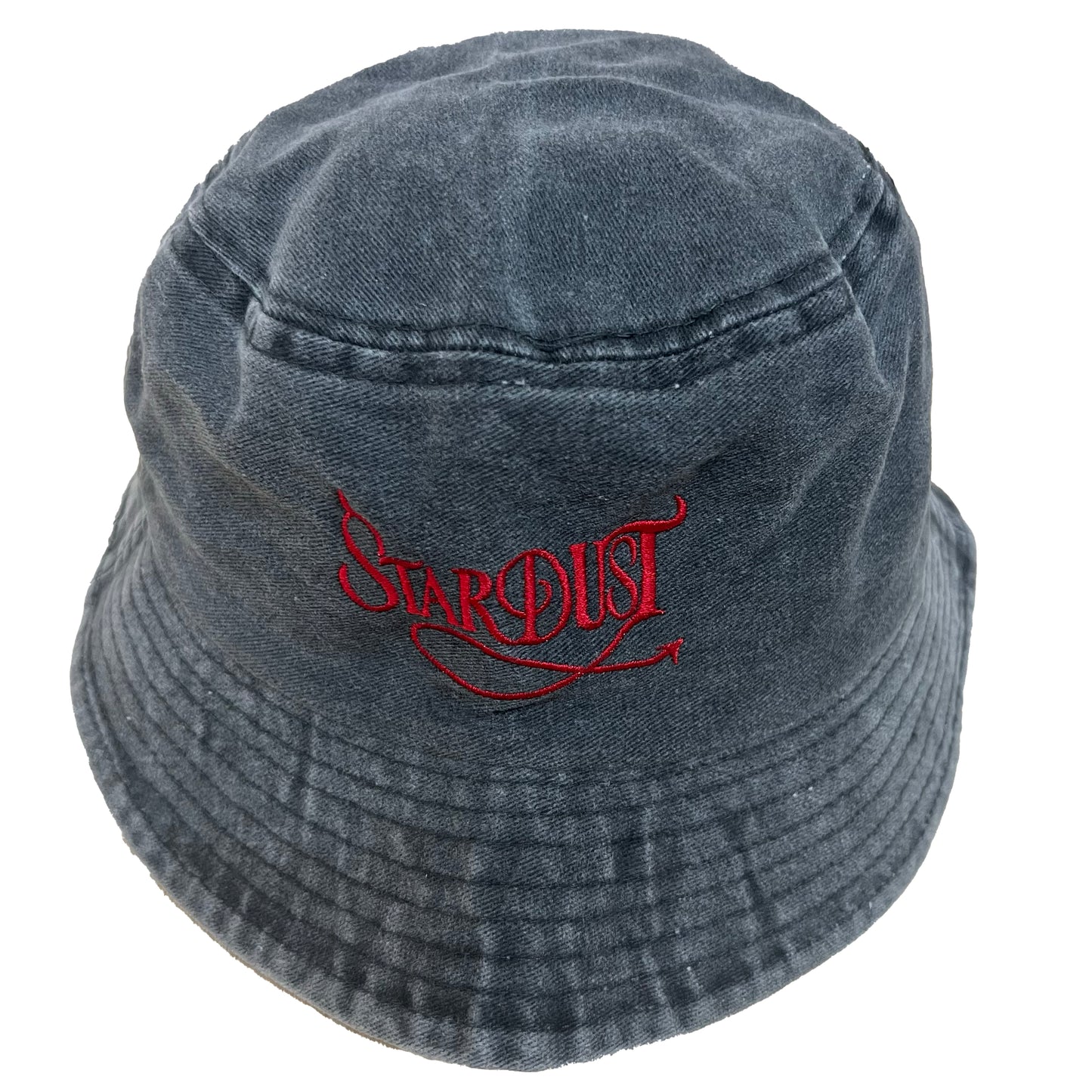 Stardust Devil's Wanderlust Bucket Hat 001 Stone Washed Black / Red