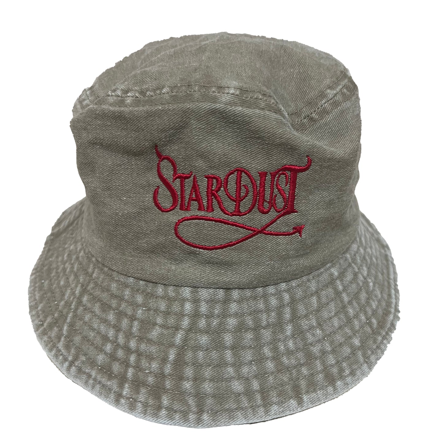 Stardust Devil's Wanderlust Bucket Hat 001 Stone Washed Khaki / Red