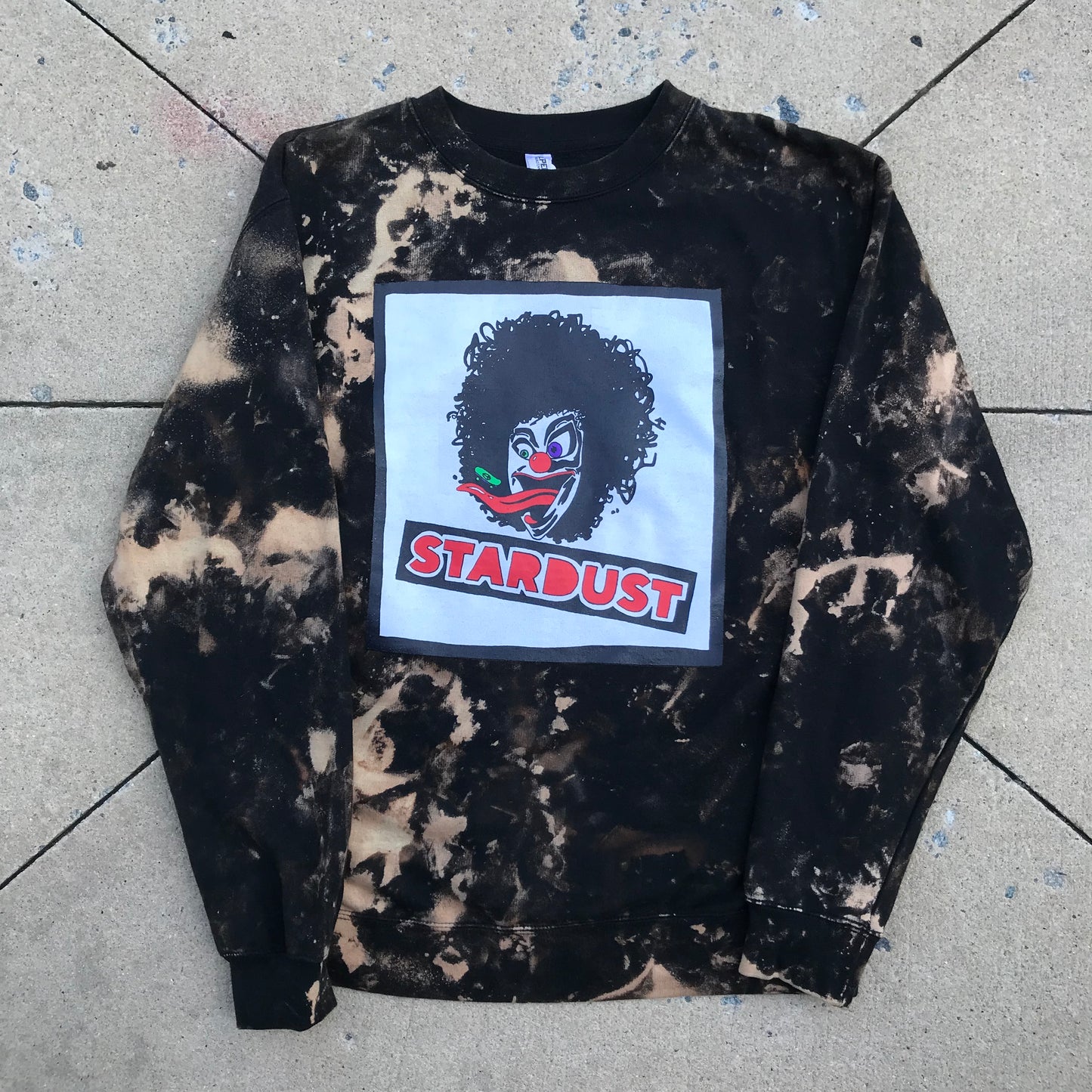 Stardust Skate Shop Circo Loco Crewneck 004 Bleached Black