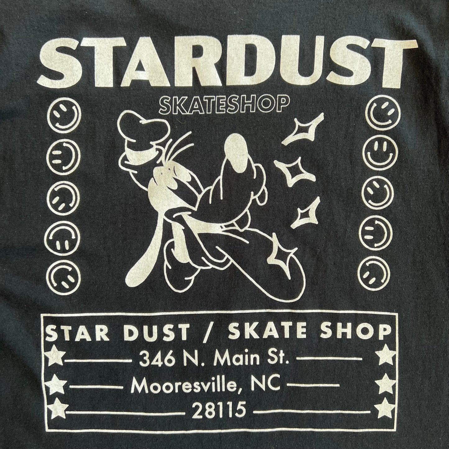 Stardust Skate Shop Tee 011 Black / White