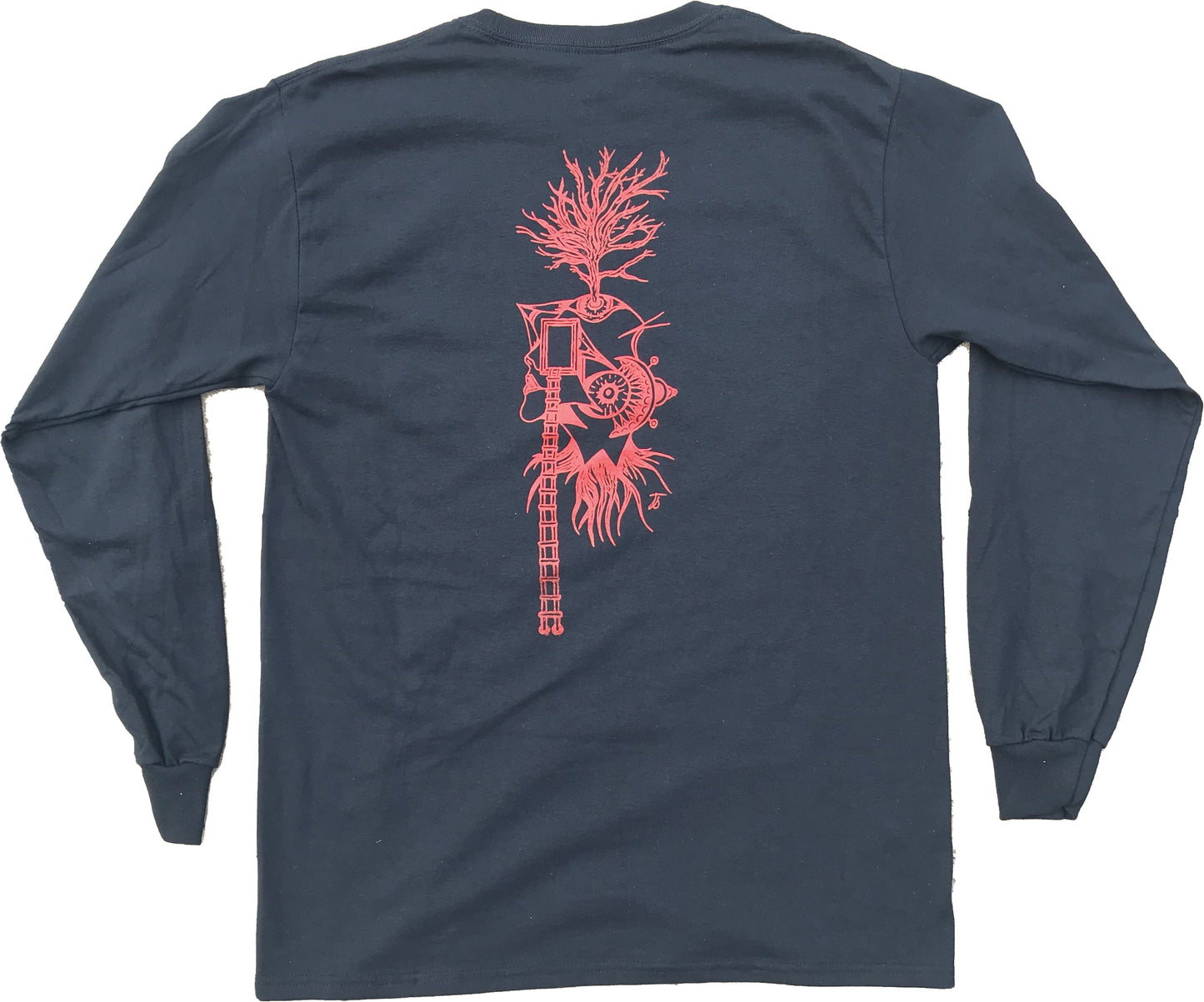 Stardust Skate Shop Long Sleeve Tee 007 By Jackson Davis Black / Red