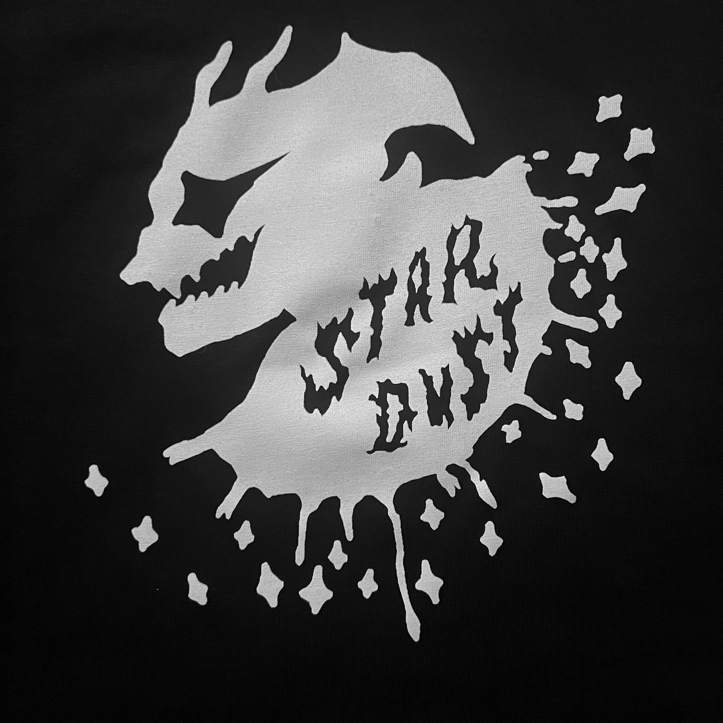 Stardust Devil Man Women's Crop Tee 018 Black / White