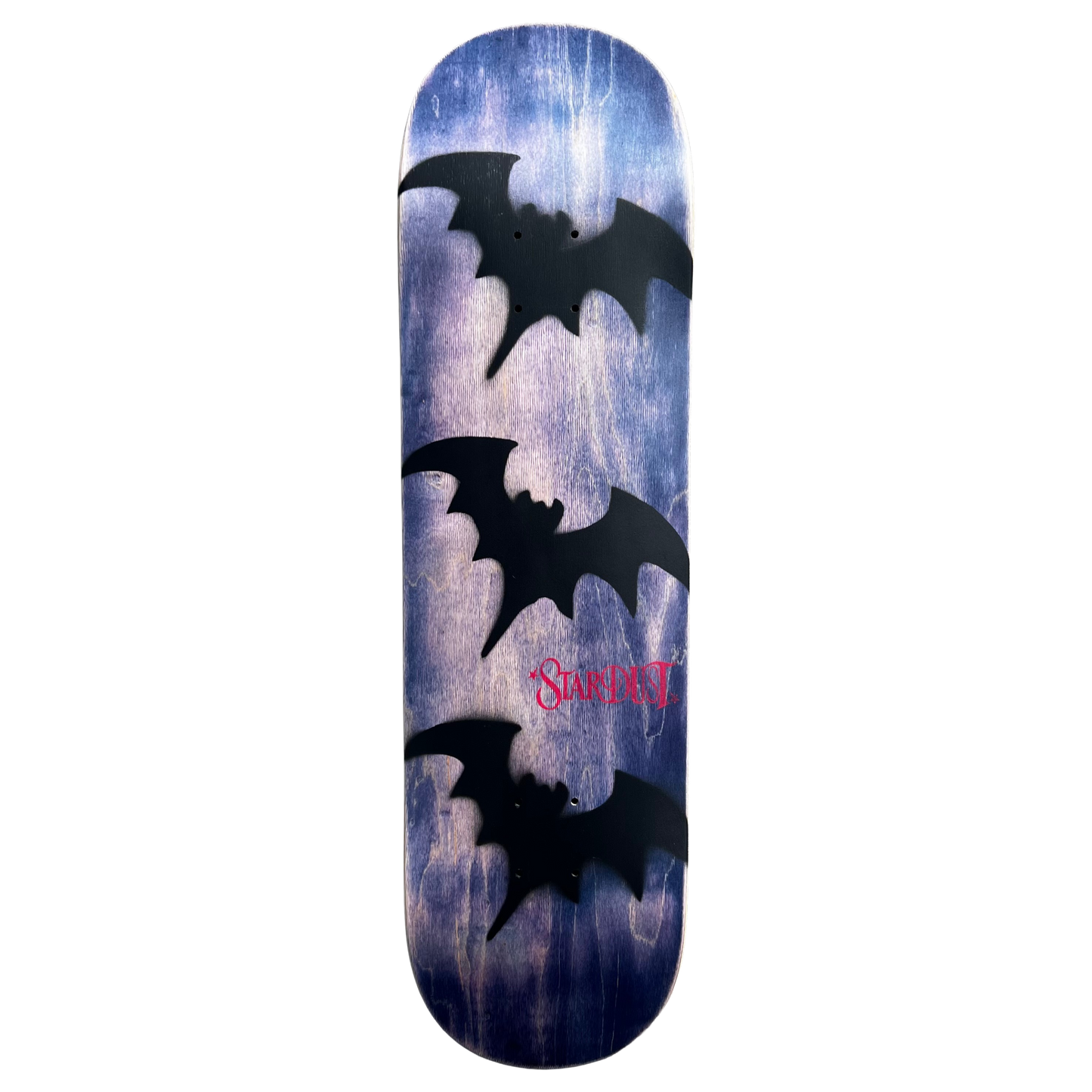 Stardust Tri-Bat Wanderlust Deck 048 8.5" (Full Cut) Blue Wash Veneer / Flat Black / Bright Red