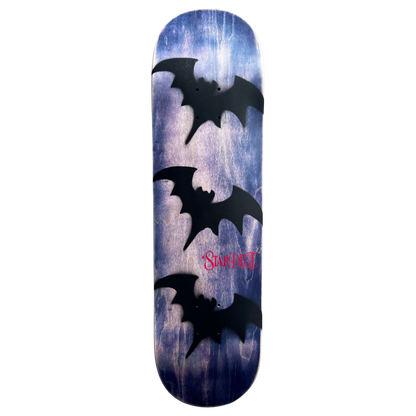 Stardust Tri-Bat Wanderlust Deck 048 8.5" (Full Cut) Blue Wash Veneer / Flat Black / Bright Red