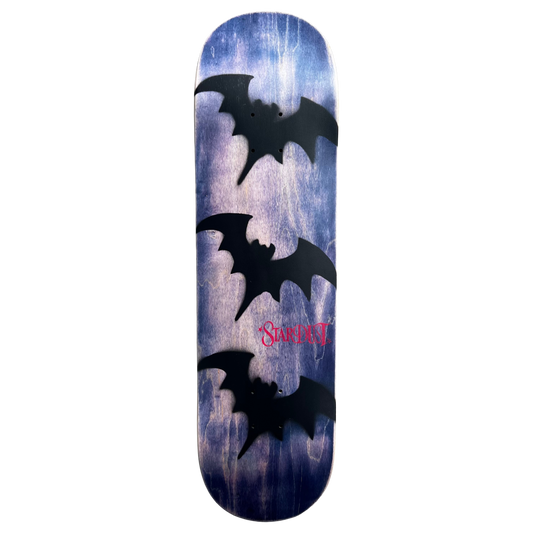 Stardust Tri-Bat Wanderlust Deck 048 8.5" (Full Cut) Blue Wash Veneer / Flat Black / Bright Red