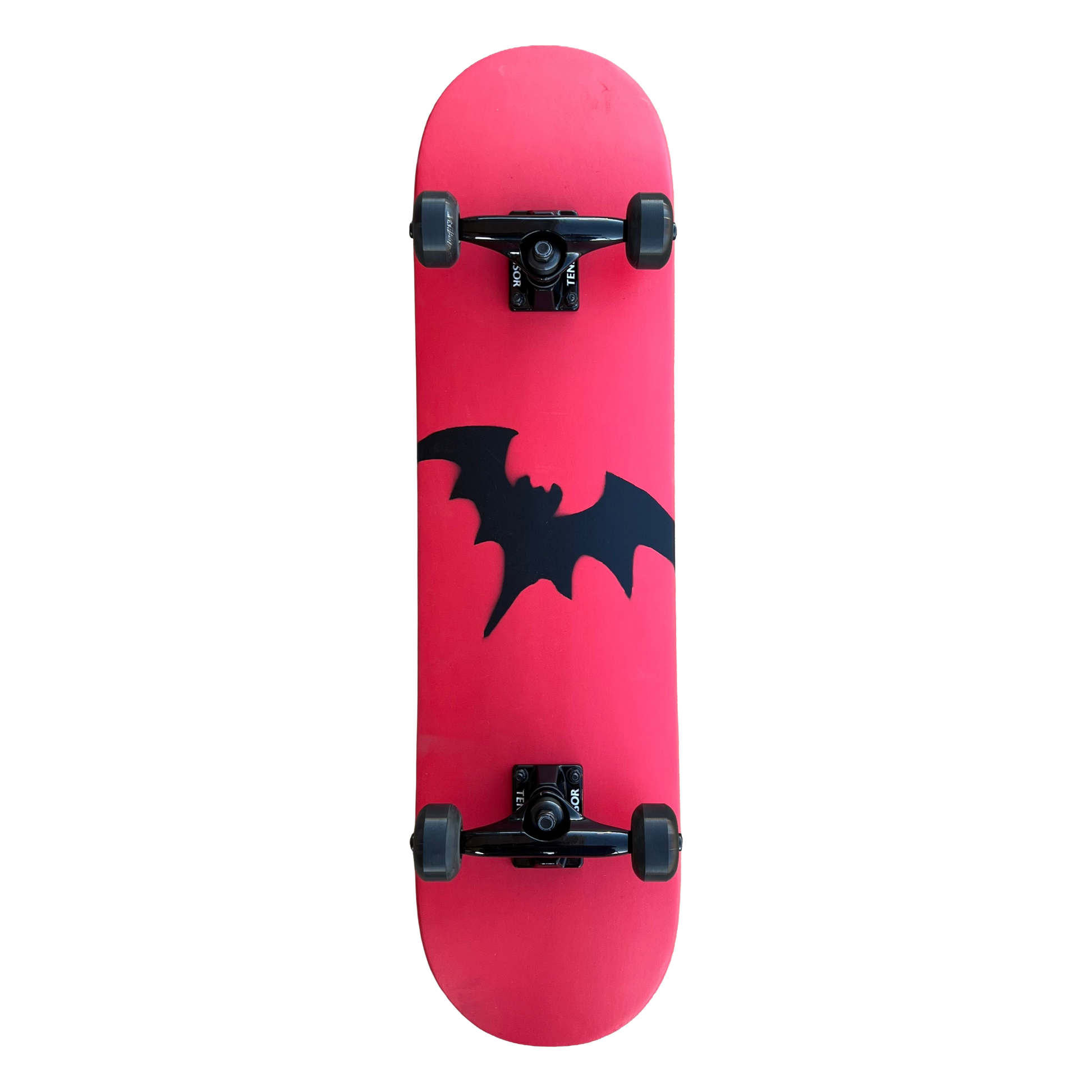 Stardust Skate Shop Bright Red / Matte Black Bat 041 Pre-Built Complete Entry Level Skateboard 8.0" x 31.7"