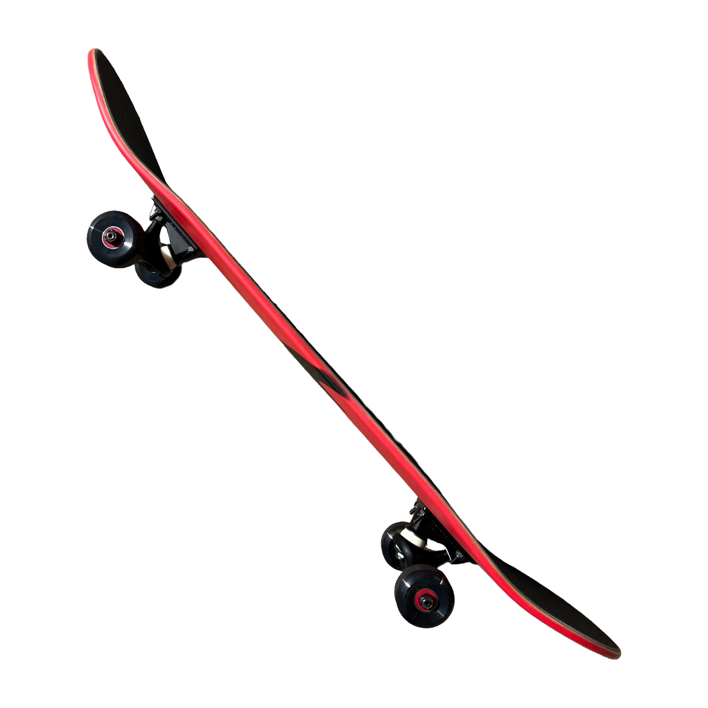Stardust Skate Shop Full Bright Red / Matte Black Bat 041 Pre-Built Complete Skateboard 8.25" x 32.125" (Standard Cut)