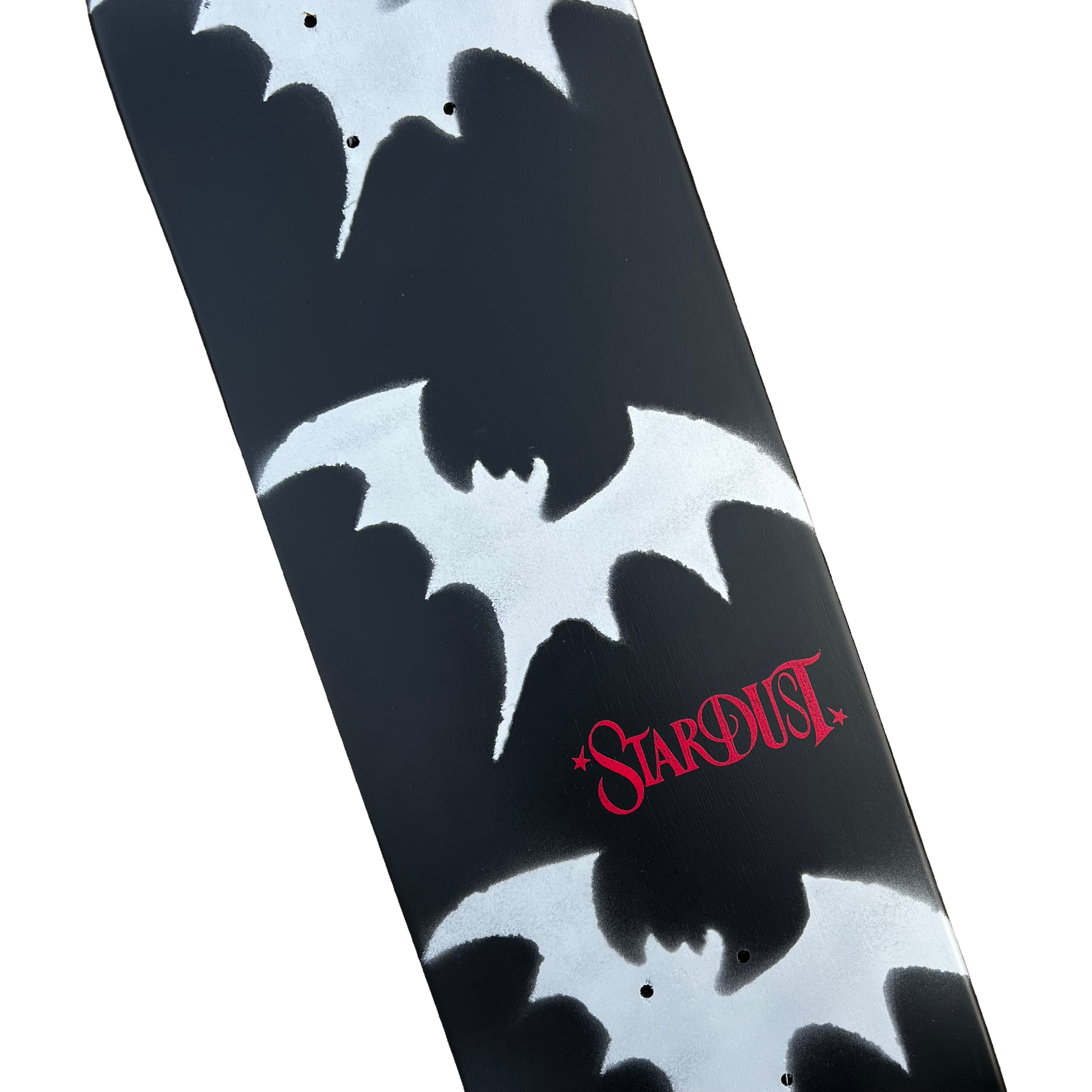 Stardust Tri-Bat Wanderlust Deck 048 8.5" (Full Cut) Flat Black / Metallic Silver / Bright Red