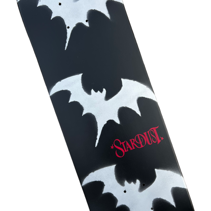 Stardust Tri-Bat Wanderlust Deck 048 8.5" (Full Cut) Flat Black / Metallic Silver / Bright Red