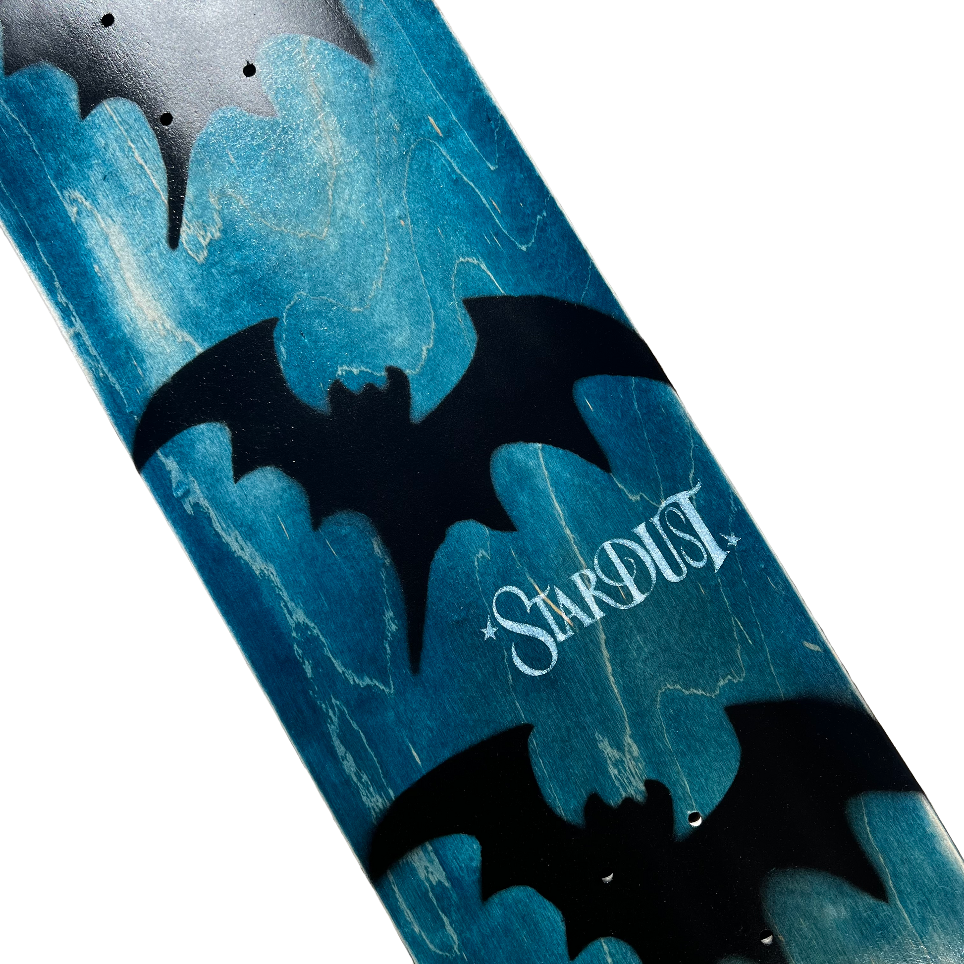 Stardust Tri-Bat Wanderlust Deck 048 8.5" (Full Cut) Blue Veneer / Flat Black / White