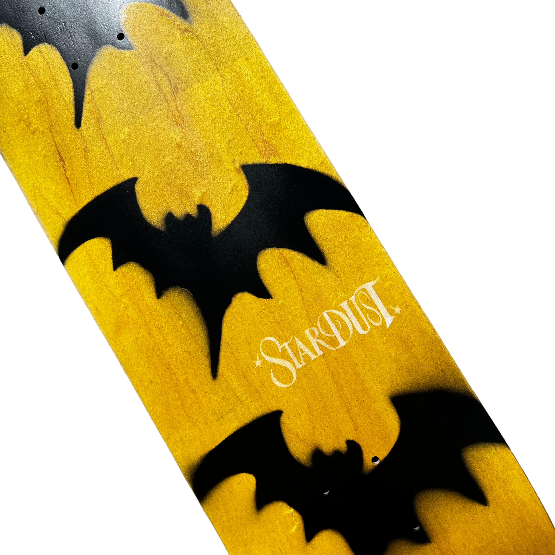 Stardust Tri-Bat Wanderlust Deck 048 8.5" (Full Cut) Yellow Veneer / Flat Black / White